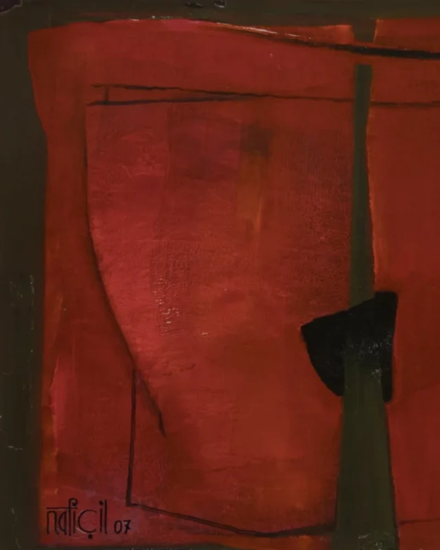 Aşk Tahtı
2007Kağıt Üzerine Yağlı Boya (Su Kontrasına Marufle)
62,4 x 88,5 cm (paspartu ve masif
ahşap çerçeve ile: 88,5 x 118,5 cm)Özel Koleksiyon.Love’s Throne
2007Oil on Paper (Mounted on Marine Plywood)
62,4 x 88,5 cm (with mat and solid
wood frame: 88,5 x 118,5 cm)Private Collection#naficil #abstractart #artcollectors